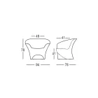 Sillón de diseño para exterior en polietileno mate o lacado Made in Italy - Conda Viadurini