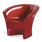 Sillón de diseño para exterior en polietileno mate o lacado Made in Italy - Conda Viadurini