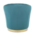 Sillón de diseño elegante para sala de estar de lujo en acero y terciopelo - Courtney Viadurini