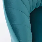 Sillón de diseño elegante para sala de estar de lujo en acero y terciopelo - Courtney Viadurini