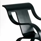Sillón de diseño en madera contrachapada negra o acabado de abedul Made in Italy - Galatea Viadurini