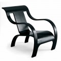 Sillón de diseño en madera contrachapada negra o acabado de abedul Made in Italy - Galatea
