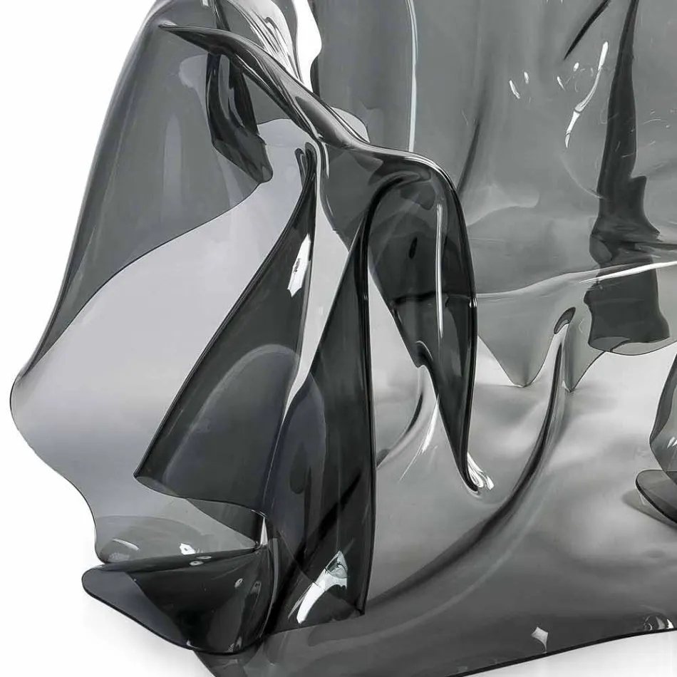 Sillón de diseño moderno en plexiglás ahumado de París, hecho en Italia Viadurini