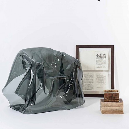 Sillón de diseño moderno en plexiglás ahumado de París, hecho en Italia Viadurini