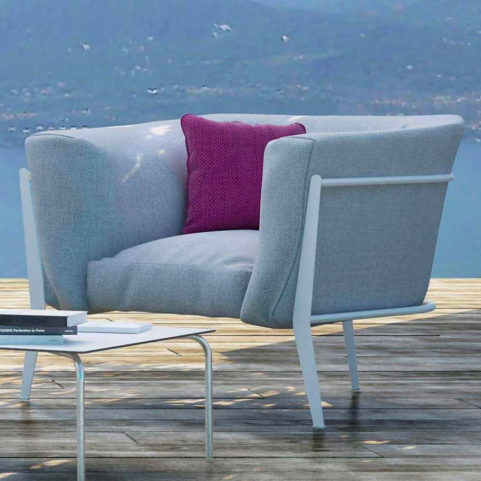Sillón de diseño moderno y Made in Italy para exterior o interior - Carminio1 Viadurini
