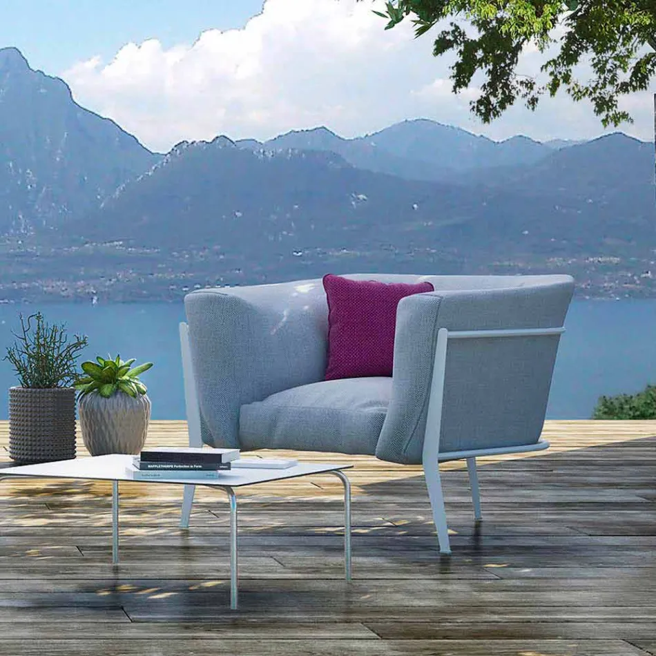Sillón de diseño moderno y Made in Italy para exterior o interior - Carminio1 Viadurini