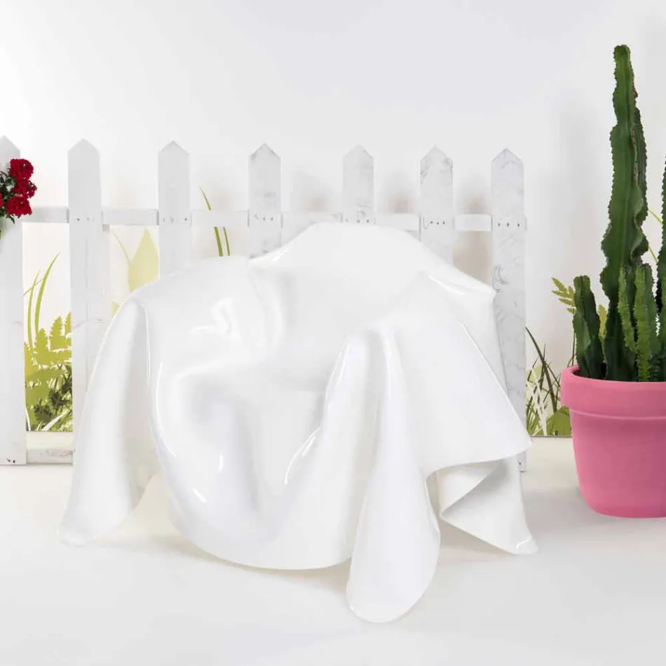 Sillón de diseño moderno en plexiglás blanco París, hecho en Italia. Viadurini