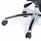 Sillón giratorio de oficina direccional Asientos de cuero y base de metal - Virone Viadurini