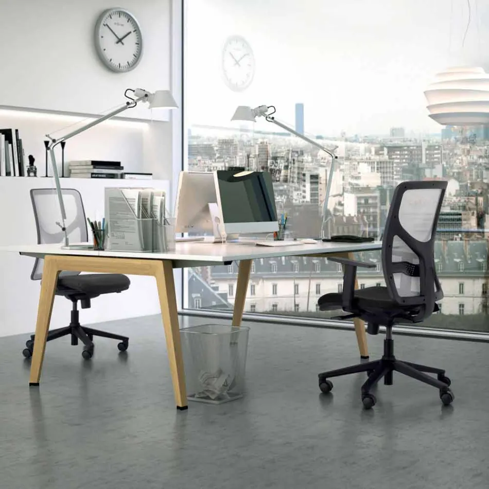 Silla ejecutiva con respaldo alto fabricada en Italia Amelie Viadurini