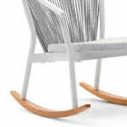 Sillón mecedora de jardín de tela sólida y tapizada - Smart by Varaschin Viadurini