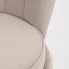 Sillón De Salón Tapizado Elegante Efecto Terciopelo 3 Acabados - Geppy Viadurini