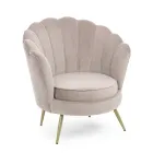 Sillón De Salón Tapizado Elegante Efecto Terciopelo 3 Acabados - Geppy Viadurini