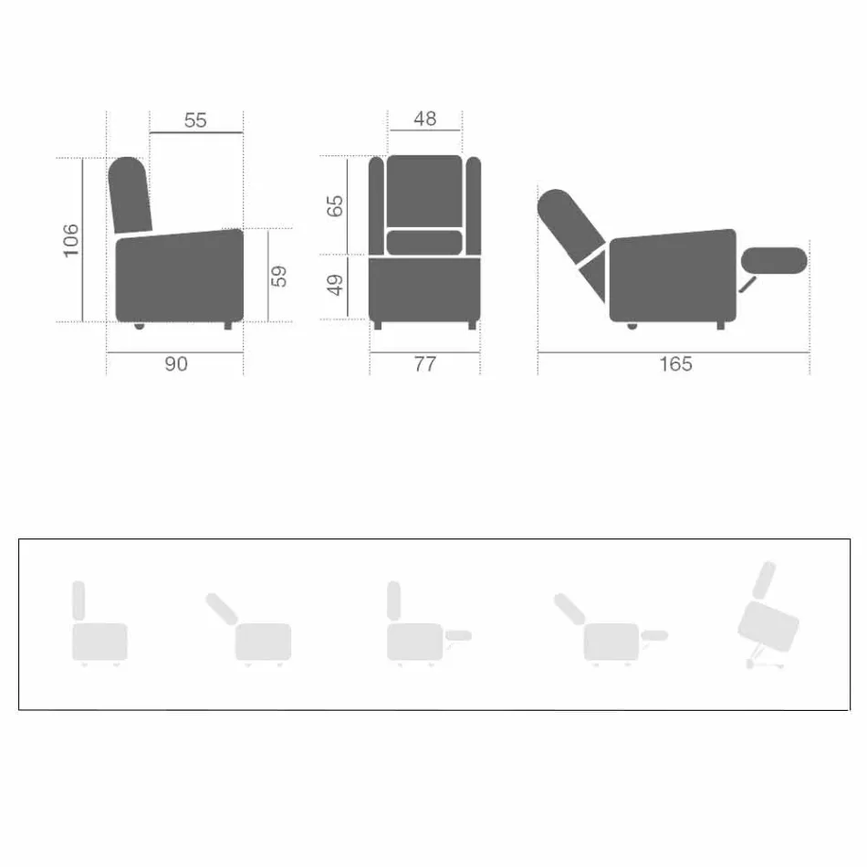 Sillón elevador eléctrico Relax Lift con 2 motores de lujo modernos - Victoire Viadurini