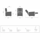 Sillón eléctrico con funciones Lift & Relax con 2 motores Made in Italy - Marlene Viadurini