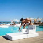 Flotante de lujo sillón Trona diseño blanco, fabricado en Italia Viadurini