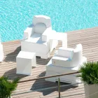 Flotante de lujo sillón Trona diseño blanco, fabricado en Italia Viadurini
