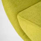 Sillón giratorio con base de metal y asiento de tela - Sereno Viadurini