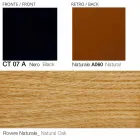 Sillón giratorio de cuero con base de madera Made in Italy - Mariposa Viadurini