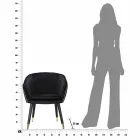 Sillón Tapizado en Madera y Tela de Diseño Moderno - Maddy Viadurini