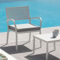 Sillón de jardín apilable en acero Made in Italy 2 piezas - Aberdeen