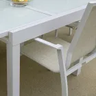 Silla de jardín apilable de textileno y aluminio - Foglio Viadurini