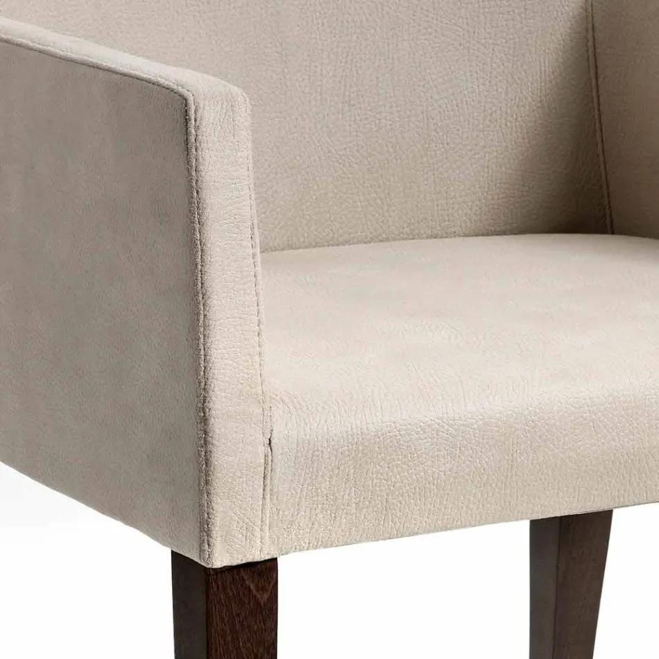 Sillón de cuero y piel sintética de diseño moderno Omega, hecho en Italia Viadurini