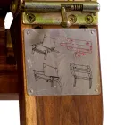 Sillón de madera de acacia y tejido de mezcla de algodón y poliéster - Bottega Viadurini