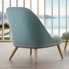 Sillón en madera, tela y polipropileno moderno hecho en Italia Perugia Viadurini