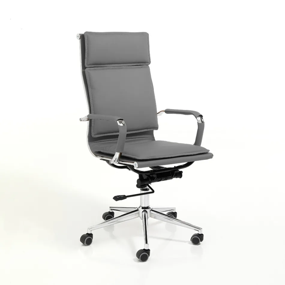 Sillón de Piel Sintética en 3 Acabados Diferentes - Neón Viadurini