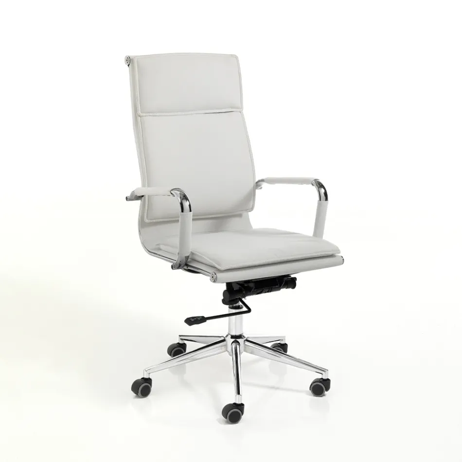 Sillón de Piel Sintética en 3 Acabados Diferentes - Neón Viadurini