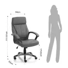 Sillón en Piel Sintética Efecto Envejecido - Rodio Viadurini