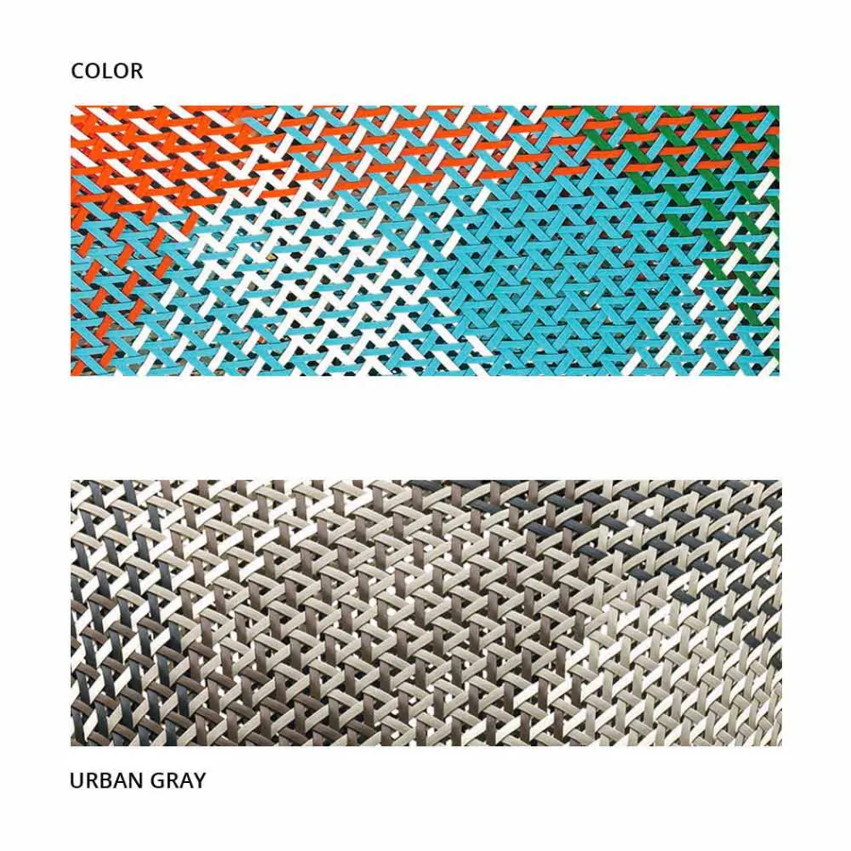 Sillón tapizado de exterior para salón, en fibra sintética - Maat by Varaschin Viadurini