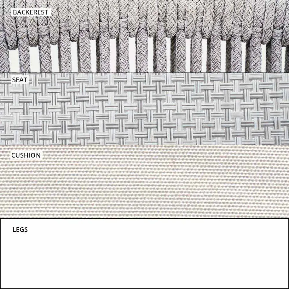 Sillón Garden Lounge tapizado en tela y aluminio - Smart by Varaschin Viadurini