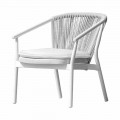 Sillón Garden Lounge tapizado en tela y aluminio - Smart by Varaschin