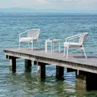 Sillón Garden Lounge tapizado en tela y aluminio - Smart by Varaschin Viadurini