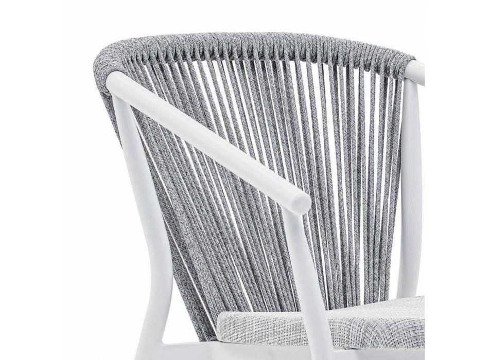 Sillón Garden Lounge tapizado en tela y aluminio - Smart by Varaschin Viadurini