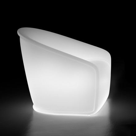 Sillón de exterior luminoso en polietileno con LED Made in Italy - julio Viadurini