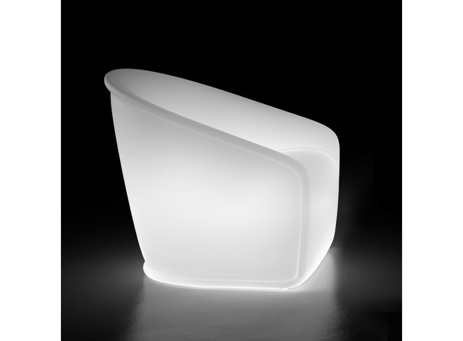 Sillón de exterior luminoso en polietileno con LED Made in Italy - julio Viadurini
