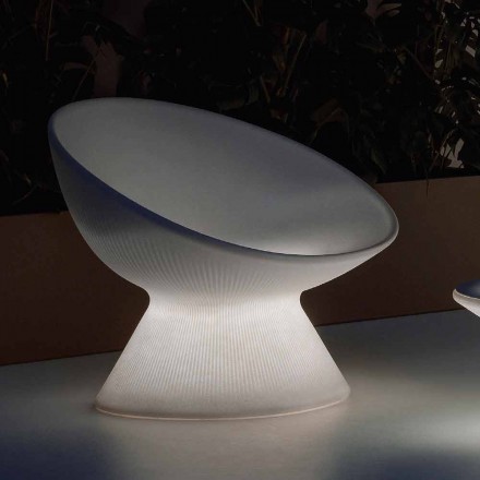 Sillón de exterior luminoso en polietileno con luz LED Made in Italy - Desmond Viadurini