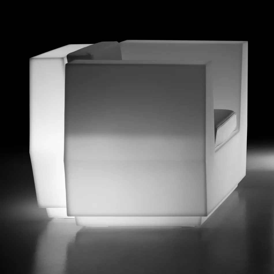 Sillón de exterior luminoso en polietileno Made in Italy - Chiabotto Viadurini