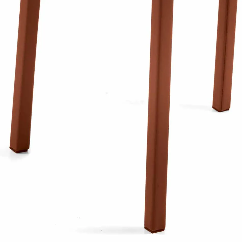 Sillón hecho en Italia cubierto en cuero Niles, diseño moderno Viadurini