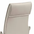 Sillón hecho en Italia cubierto en cuero Niles, diseño moderno Viadurini