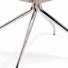 Sillón hecho en Italia cubierto en cuero Niles, diseño moderno Viadurini