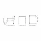 Sillón de diseño moderno en acero y PVC negro o blanco para exterior - Ontario2 Viadurini