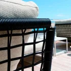 Sillón de diseño moderno en acero y PVC negro o blanco para exterior - Ontario2 Viadurini