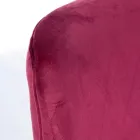 Sillón moderno en acero y asiento efecto terciopelo 3 acabados - Matty Viadurini