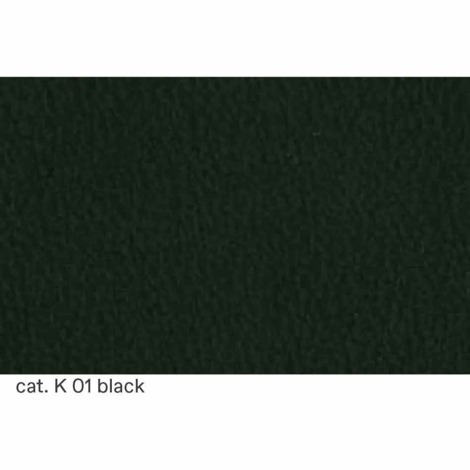 Sillón moderno en madera lacada en negro brillante y cuero Made in Italy - Conga Viadurini