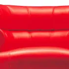 Sillón moderno tapizado en cuero con base de acero Made in Italy - Ostilio Viadurini