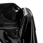 Delia - Sillón moderno con drapeado de plexiglás negro, fabricado en Italia. Viadurini