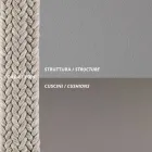 Sillón de exterior en acero Varios tamaños y cojines incluidos Made in Italy - Bronn Viadurini